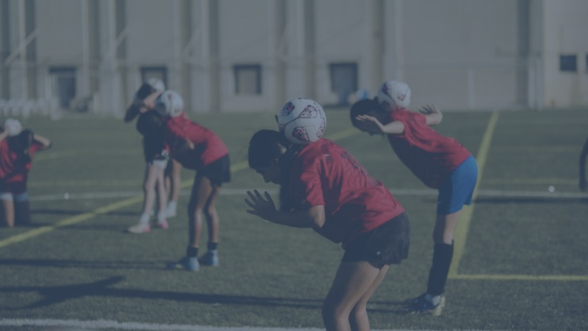 Players training with strength and conditioning exercises