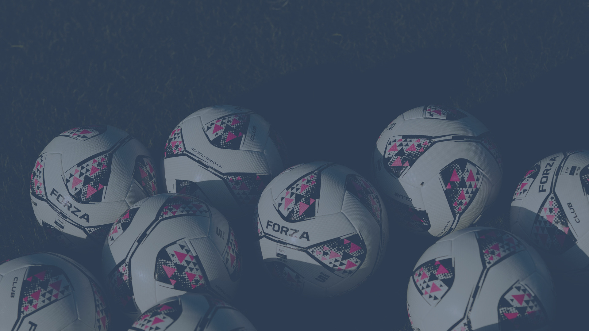 Football balls ready for training